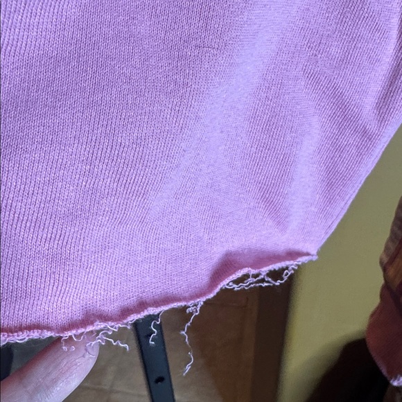 NWT Wildfox Homestead Stripes Sweatshirt Orchid Smoke Size Small Oversized - Picture 9 of 14